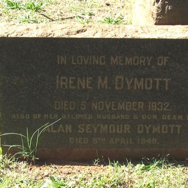 DYMOTT Alan Seymour -1948 &amp; Irene M. -1932
