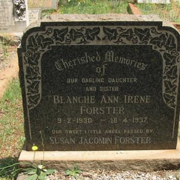 FORSTER Blanche Ann Irene 1930-1937