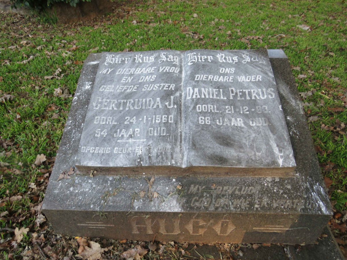 HUGO Daniel Petrus -1963 &amp; Gertruida J. -1960