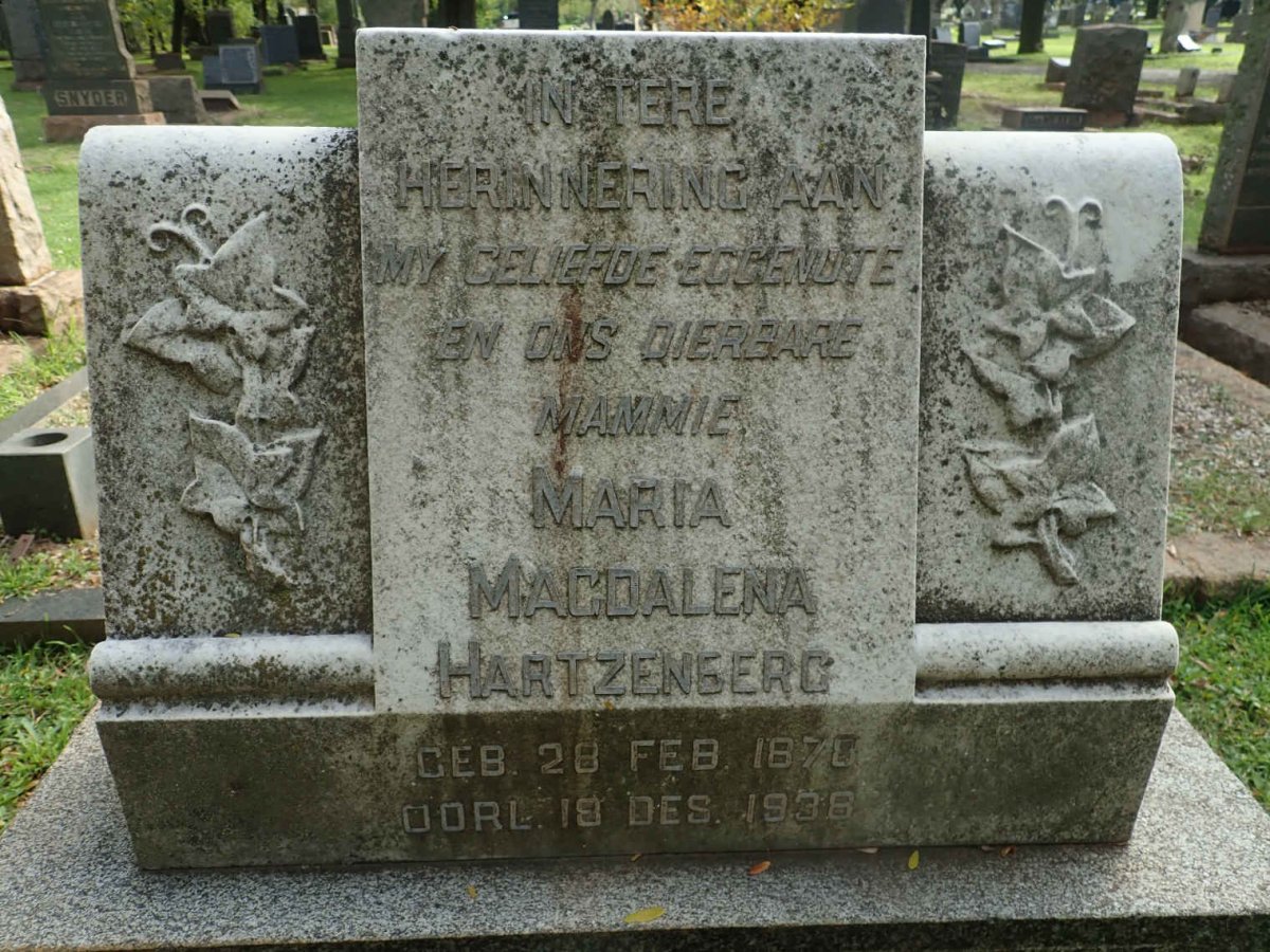 HARTZENBERG Maria Magdalena 1878-1938