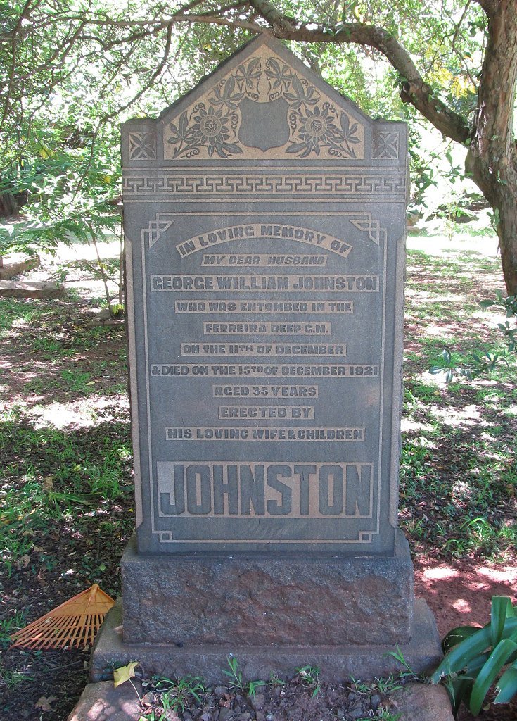 JOHNSTON George William -1921