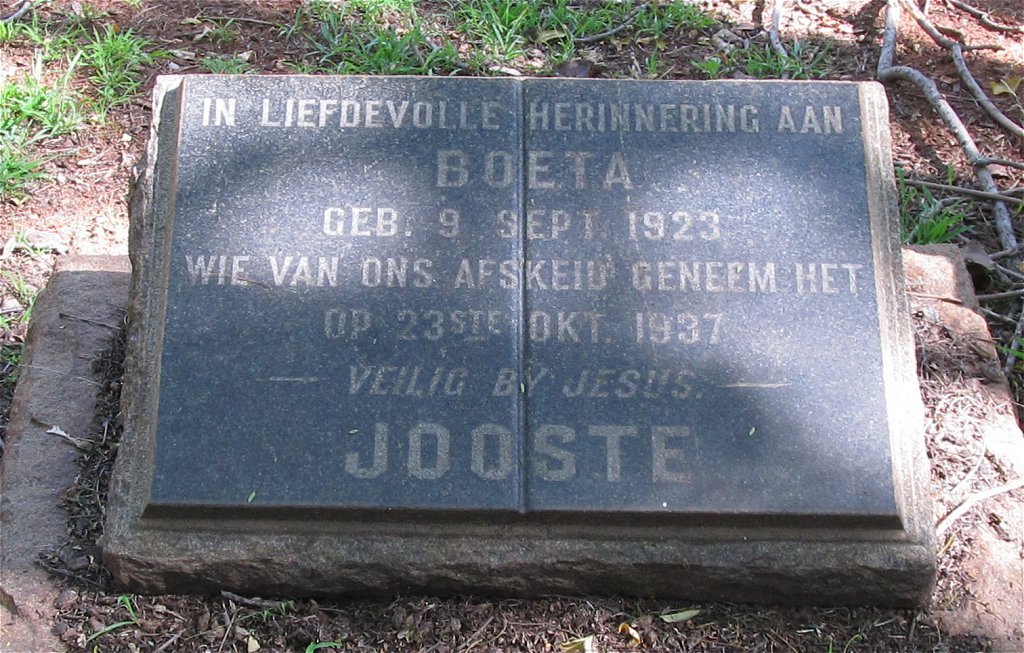 JOOSTE Boeta -1937