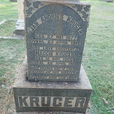 KRUGER Jan Andries 1877-1915 :: KRUGER Maggie 1906-1919