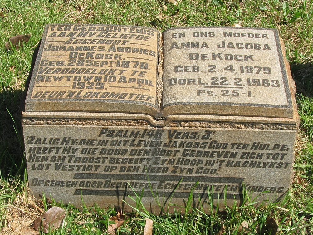 KOCK Johannes Andries, de 1870-1929 &amp; Anna Jacoba 1879-1963