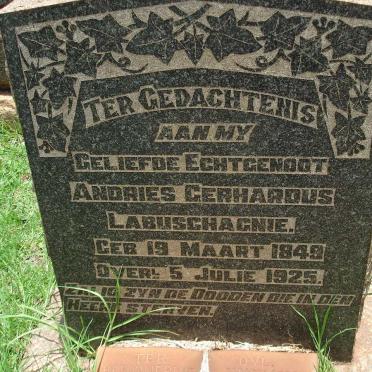 LABUSCHAGNIE Andries Gerhardus 1849-1925
