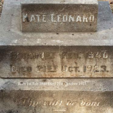 LEONARD Kate 1840-1923