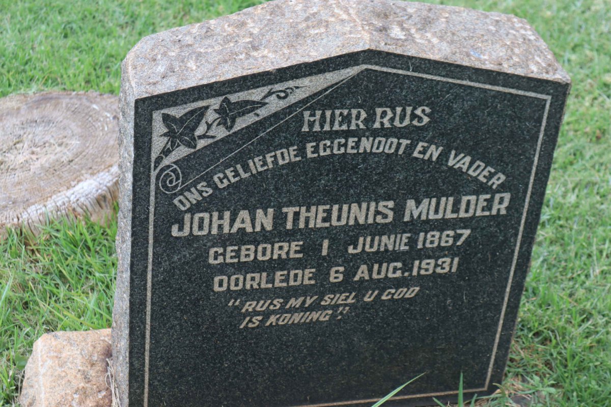 MULDER Johan Theunis 1867-1931