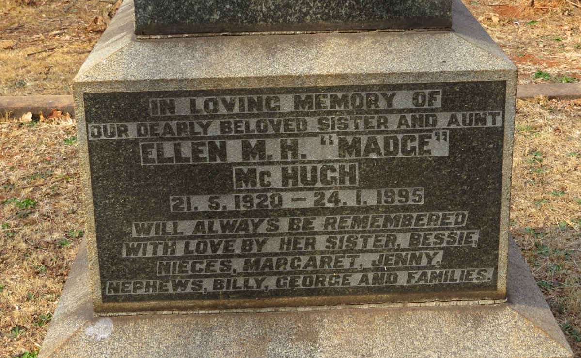 MCHUGH Ellen M.H. 1920-1995