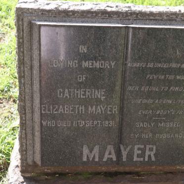 MAYER Charles Emanuel 1883-1963 &amp; Catherine Elizabeth VAN ZYL -1931
