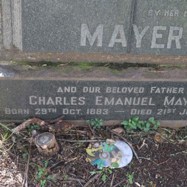 MAYER Charles Emanuel 1883-1963 &amp; Catherine Elizabeth VAN ZYL -1931