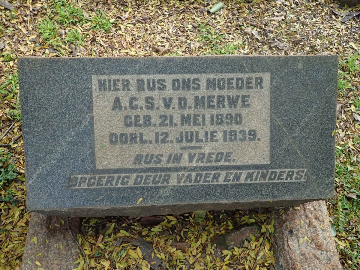 MERWE A.C.S., v.d. 1890-1939