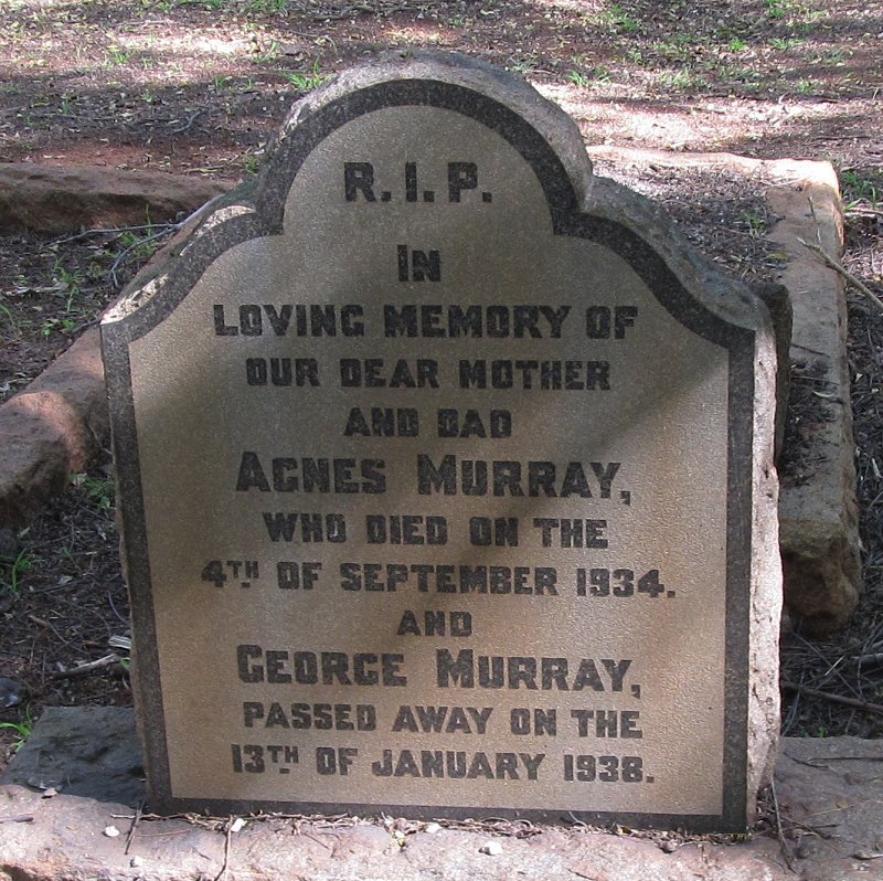 MURRAY George -1938 &amp; Agnes -1934