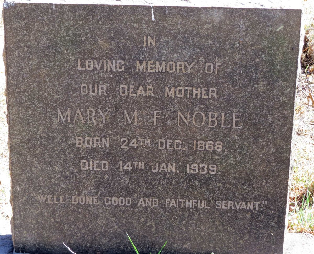NOBLE Mary M.F. 1868-1939