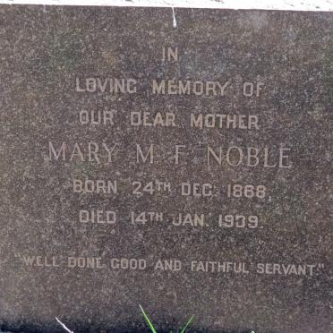 NOBLE Mary M.F. 1868-1939