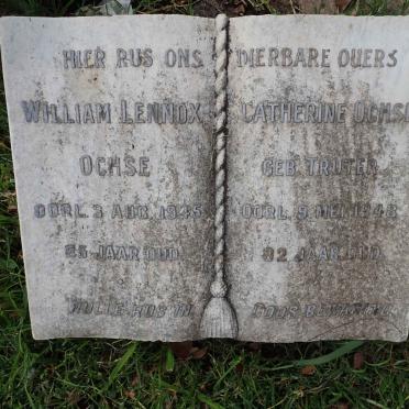 OCHSE William Lennox -1945 &amp; Catherine TRUTER -1948 :: OCHSE Lennox -1924 