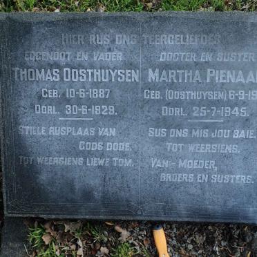 OOSTHUIZEN Thomas 1887-1929 :: PIENAAR Martha nee OOSTHUIZEN 1914-1945