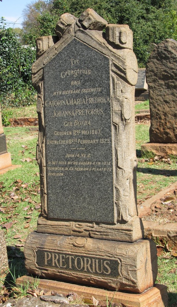 PRETORIUS Catorina Maria Fredrika Johanna nee BOTHA 1867-1929