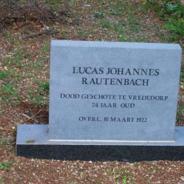 RAUTENBACH Lucas Johannes -1922