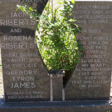 RIBERTS Jack &amp; Rosiena :: JAMES Gregory Tyron 1982-2005