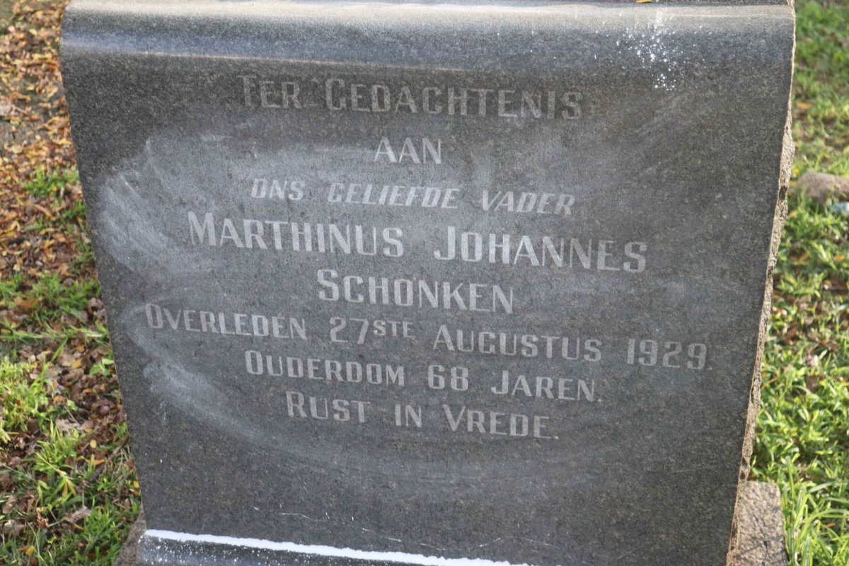 SCHONKEN Marthinus Johannes -1929