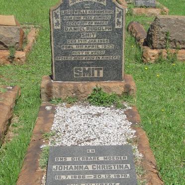 SMIT Daniel Rudolph 18?5-1933 &amp; Johanna Christina 1886-1970