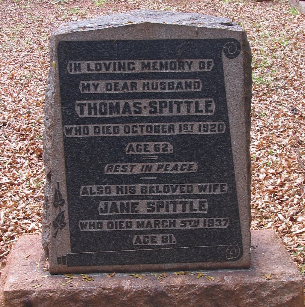 SPITTLE Thomas -1920 &amp; Jane -1937