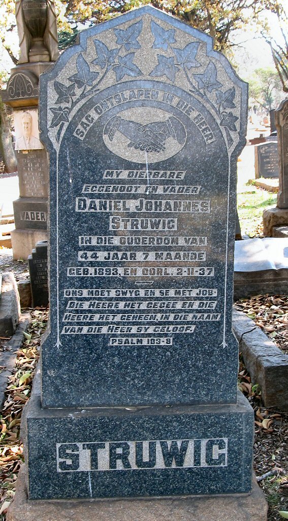STRUWIG Daniel Johannes 1893-1937