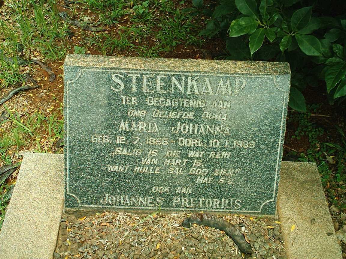 STEENKAMP Maria Johanna 1856-1939