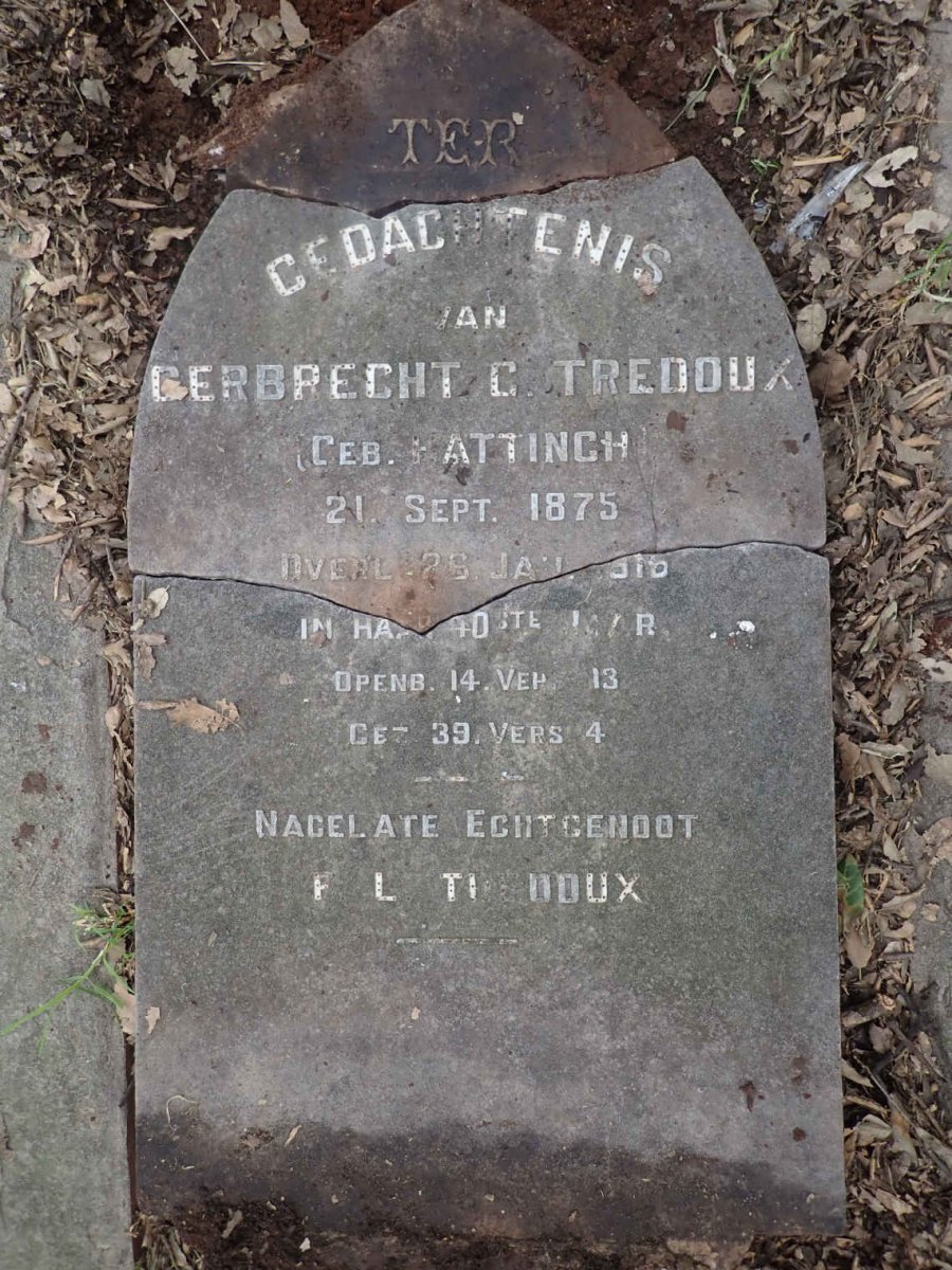 TREDOUX Gerbrecht C. nee HATTINGH 1875-1916