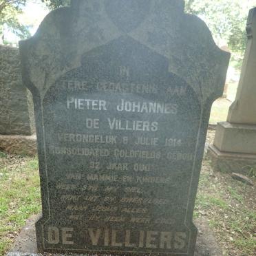 VILLIERS Pieter Johannes, de -1914