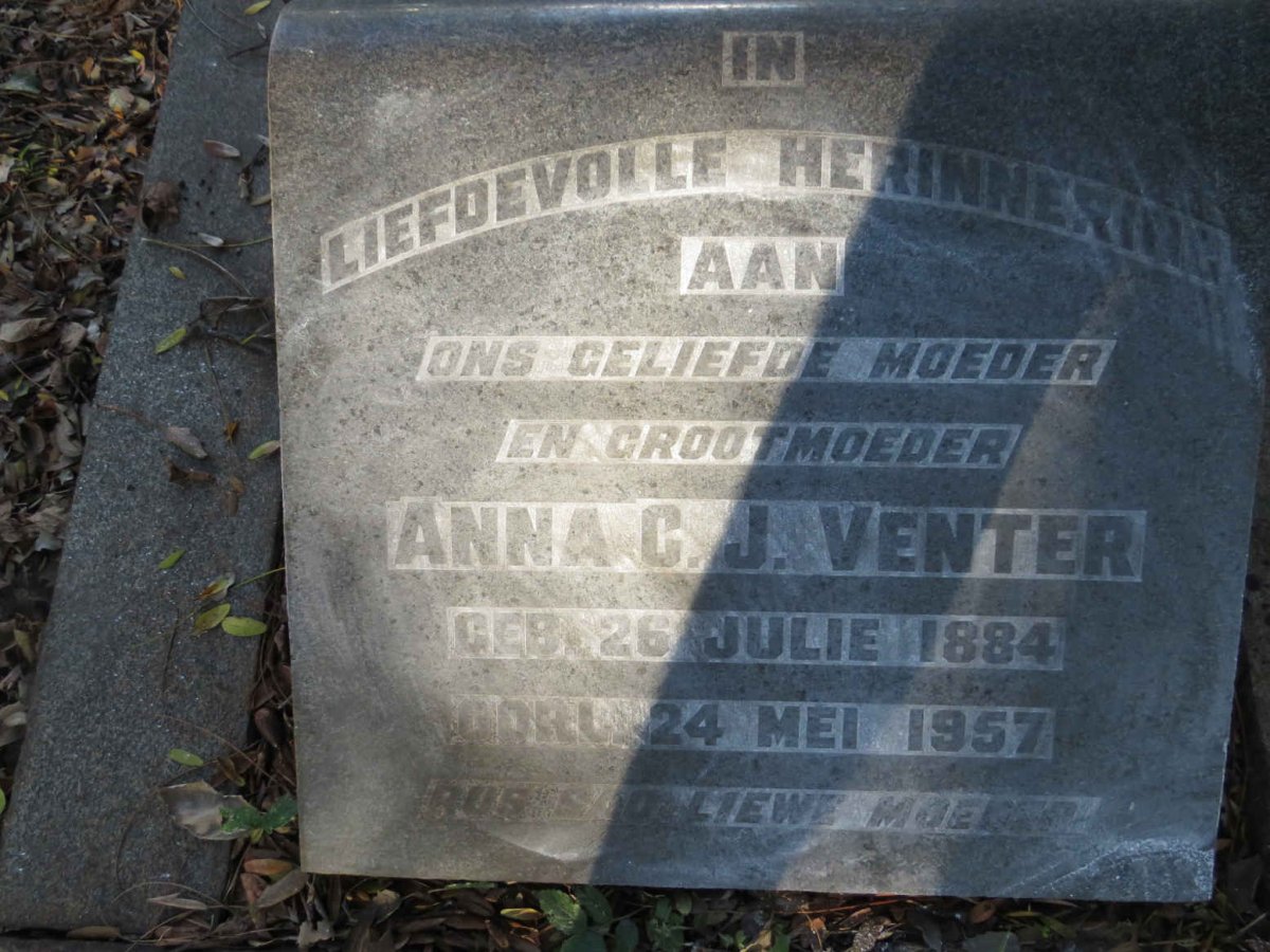 VENTER Anna C.J. 1884-1957