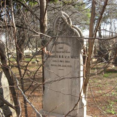 WALT Johannes H.S., v.d. 1892-1921