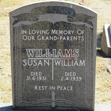 WILLIAMS William -1939 &amp; Susan -1931