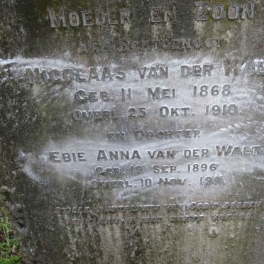 WALT Nicolaas, van der 1868-1910 :: VAN DER WALT Ebie Anna 1896-1911