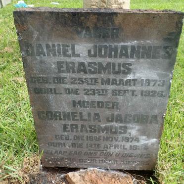 ERASMUS Daniel Johannes 1873-1926 &amp; Cornelia Jacoba 1874-1934