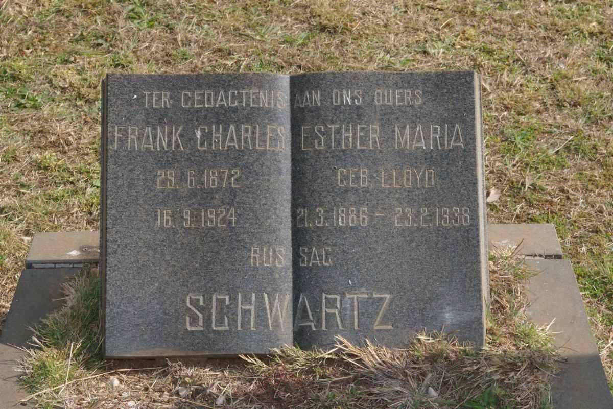 SCHWARTZ Frank Charles 1872-1924 &amp; Esther Maria LLOYD