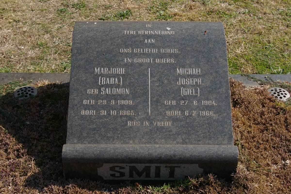 SMIT Michael Joseph 1904-1968 &amp; Marjorie SALOMON 1903-1965