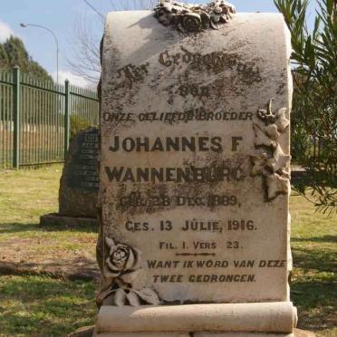 WANNENBERG Johannes F. 1889-1916