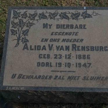 RENSBURG Alida V., van 1886-1947