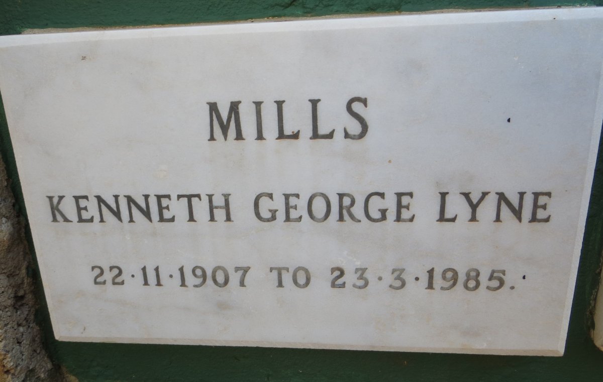 MILLS Kenneth George Lyne 1907-1985