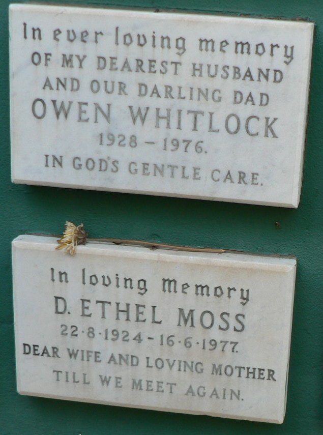 MOSS D. Ethel 1924-1977