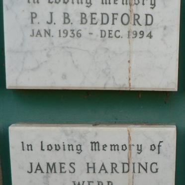 BEDFORD P.J.B. 1936-1994 :: WEBB James Harding 1926-1995