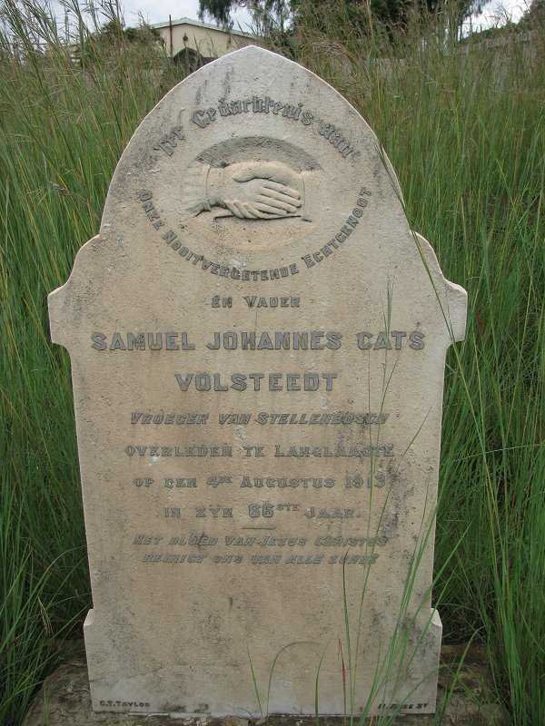 VOLSTEEDT Samuel Johannes Cats -1913