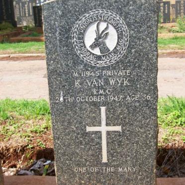 WYK K., van -1947