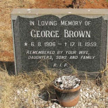 BROWN George 1906-1959
