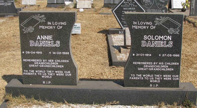 DANIELS Solomon 1914-1986 &amp; Annie 1915-1988