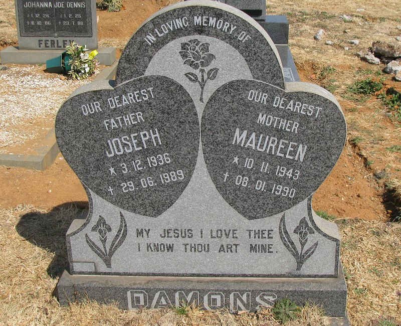 DAMONS Joseph 1936-1989 &amp; Maureen 1943-1990