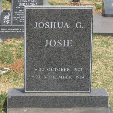 JOSIE Joshua G. 1923-1984