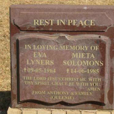 LYNERS Eva -1964 :: SOLOMONS Mieta -1985