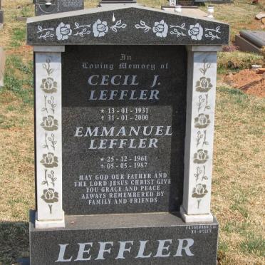 LEFFLER Cecil J. 1931-2000 :: LEFFLER Emmanuel 1961-1987